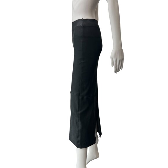 $895 SPRWMN Leather Midi Pencil Tube Skirt size Small - Picture 6 of 8